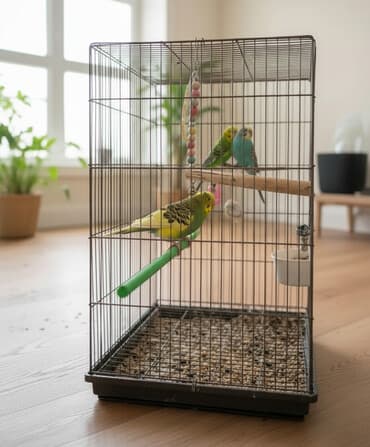 Məhsul: Dalmaçin papağanları (Budaq papağanı/budgerigar) – 3 ədəd və