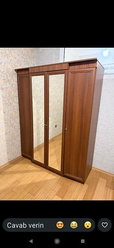 sehf qapi: Klassik üslubda 3 qapılı paltar dolabı - Material: taxta/laminat — 2