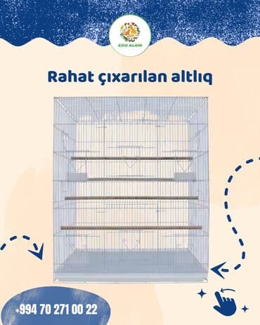 pişik yem qabı: Tutuquşu qəfəsi (valyer) — 3