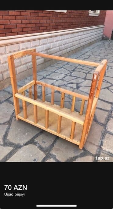 taxta otaq qapilari: Oğlan və qız üçün, Yeni, Dördbucaq, Beşik, Dəstsiz, Matrassız, Yellənmə mexanizmsiz — 1
