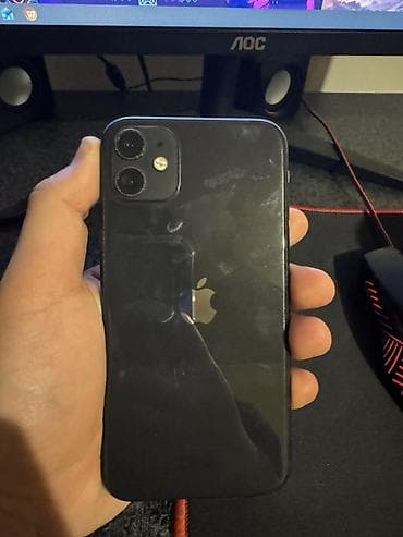 macbook air ucuz: IPhone 11, 64 GB, Qara, Face ID — 1