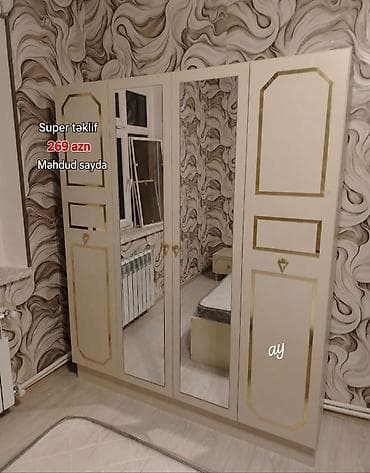 *4 qapılı dolab* Yeni sifarişlə hazırlanır Ölçü 160*47*200 *qiymet 269 lalafo.az -da *4 qapılı dolab* Yeni sifarişlə hazırlanır Ölçü 160*47*200 *qiymet 269