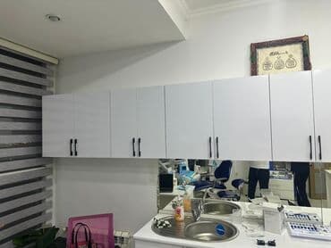 ucuz mətbəx mebelləri: Açılan, 6 qapı Düz dolab, Mətbəx dolabı — 1