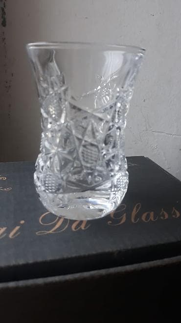 qab: Stəkanlar, rəng - Ağ, Şüşə, 6 ədədli dəst, 200 ml, SSRİ — 1