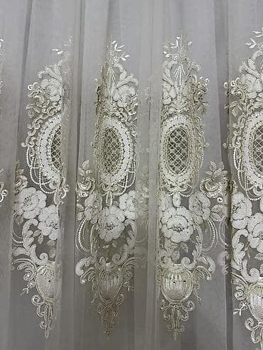 Lüks tül pərdə – klassik naxışlı