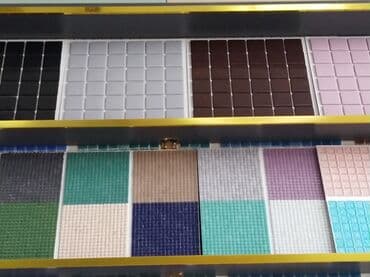 hovuz ucun kafeller: Mozaik kafel və plitə kolleksiyası - Kiçik kvadrat mozaik formatlar — 1