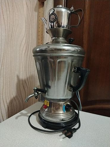elektron kitab: Elektrik samovar və çaydan dəsti - Material: paslanmayan polad — 1