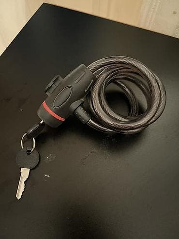 velosiped acarı: Velosiped üçün açarlı kabel kilidi - Gücləndirilmiş polad kabel — 1