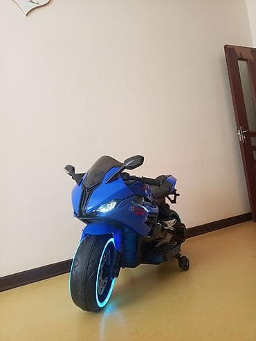 uşaq ucun stul: Uşaq elektrik motosikleti – sport dizaynlı, mavi rəng Xüsusiyyətlər — 5