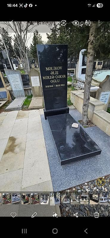 boz ombre: Qəbirdaşı və məzar abidələrinin hazırlanması xidməti - Materiallar — 10