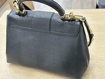 Сумки: Dolce & Gabbana Lucia Top Handle / Satchel Black lizard/iguana — 4