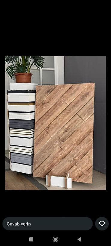 Taxta naxışlı PVC divar paneli - Material: PVC (suya və rütubətə