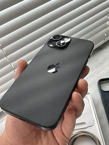 IPhone 15, 128 GB, Qara, Barmaq izi, Simsiz şarj, Face ID