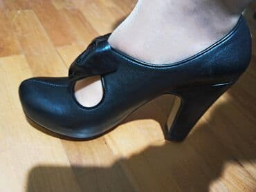 женские бордовые туфли: Туфли, Размер: 38.5, цвет - Черный, Новый — 3