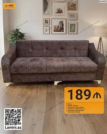 oturaca: Məhsul: Divan (Kod: 6923) - Ölçü: 200 sm - Mexanizm: Açılandır — 1