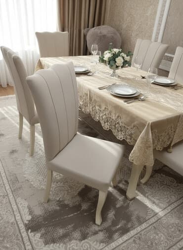 Qonaq otağı üçün, İşlənmiş, Açılmayan, Dördbucaq masa, 6 stul lalafo.az -da Qonaq otağı üçün, İşlənmiş, Açılmayan, Dördbucaq masa, 6 stul