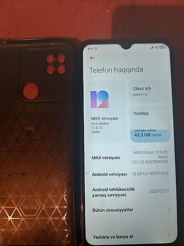 luxury touch s718: Redmi 9C, 128 GB, rəng - Qara, Sensor, Barmaq izi, İki sim kartlı — 1