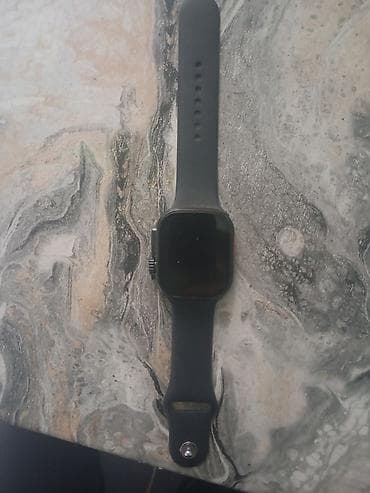 Смарт браслеты: Qara rəngli ağıllı saat - Kvadrat formalı toxunma ekran - Silikon — 1