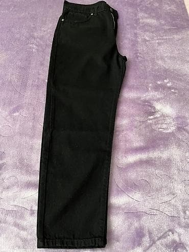 Qara rəngli kişi şalvarı (klassik kəsim) - Material: sıx toxunuşlu