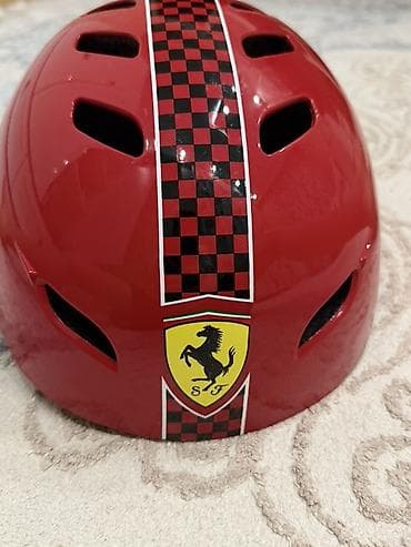 disko şar: Ferrari temalı uşaq qoruyucu dəbilqəsi - Rəng: parlaq qırmızı - — 1