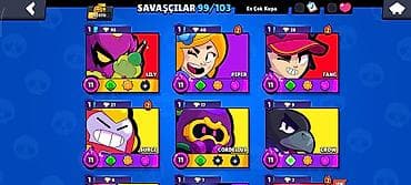 brawl stars random hesap: Brawl Stars hesabı – geniş qəhrəman kolleksiyası - Ümumi: 99/103 — 1