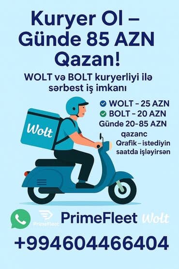 28 mall iş elanları: Sürücü-kuryer tələb olunur, Şəxsi nəqliyyat vasitəsi ilə, Gündəlik ödəniş, Təcrübəsiz — 1