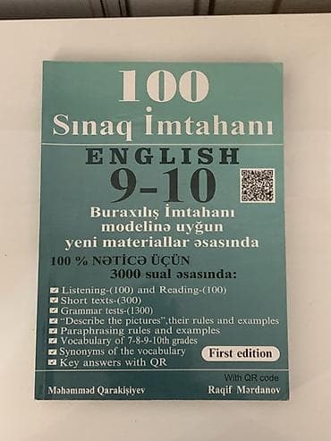 Məhsul: “100 Sınaq İmtahanı – English 9-10” (First edition) Təsvir: -