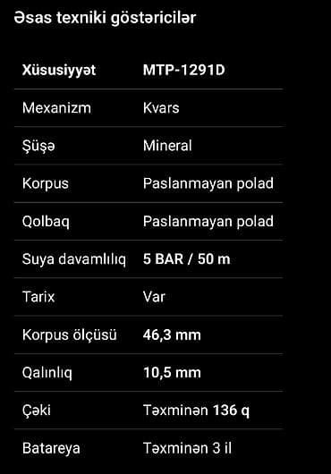 Qol saatları: İşlənmiş, Qol saatı, Casio — 3