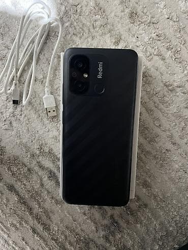 telfonlar yeni: Redmi 12C, 128 GB, rəng - Qara, Barmaq izi — 4