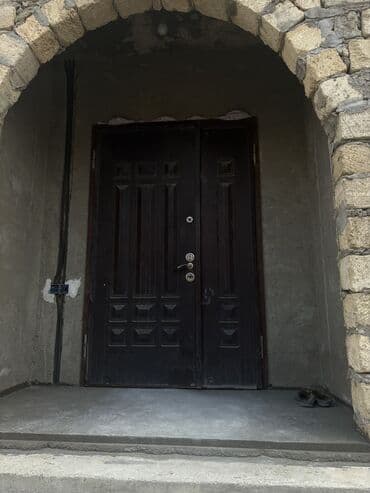 işlənmiş dəmir qapi: İkiyarpaq giriş qapısı - Material: Dəmir - Rəng: tünd qəhvəyi - İki — 2