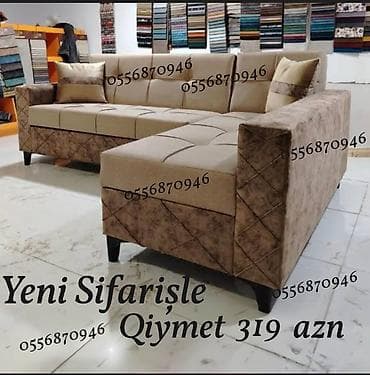 Ev və bağ: Künc divan, Yeni, Açılan, Bazalı, Parça, Şəhərdaxili pulsuz çatdırılma — 9