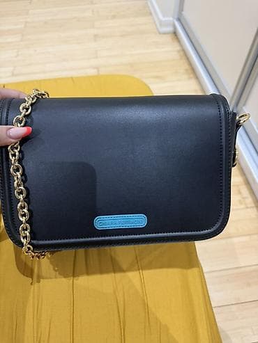 Digər aksesuarlar: Qara çiyin çantası – qalın relyef “göz” naxışlı ön panel - Rəng: qara — 5