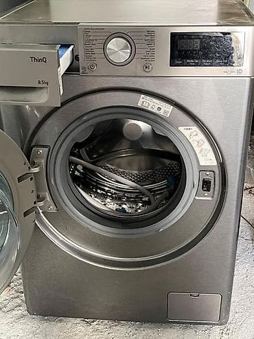 Ремонт техники: LG ThinQ paltaryuyan maşın – 8.5 kq, ön yükləməli, inox korpus — 2