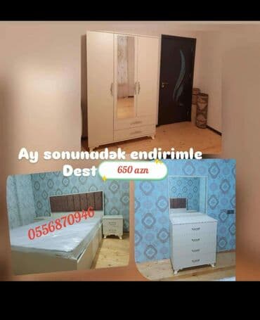 işlenmiş metbex mebeli gence: 2 təknəfərlik çarpayı, Komod, Azərbaycan, Yeni — 13