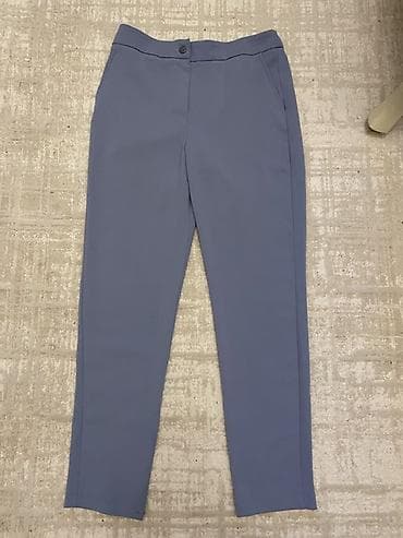 Qadın üçün klassik şalvar - Rəng: tünd göy-boz (dusky blue) - Kəsim