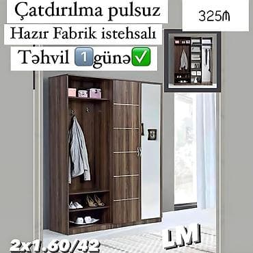 koridor üçün şkaflar: DƏHLİZ DOLABI FABRİK İSTEHSALI Qiymət : 325₼ Mebellərimiz — 2
