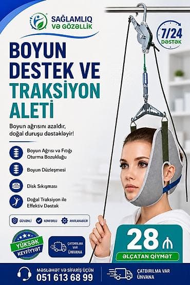 Qamət korrektorları: Boyun Dəstək və Traksiyon Aləti çatdirilma var ünvana Boyun ağrısını — 1
