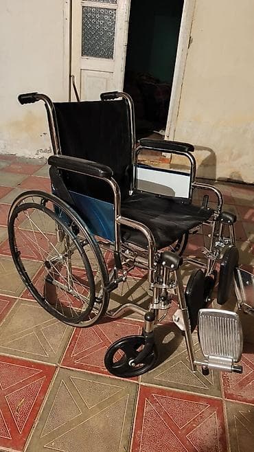 Mexaniki əlil arabası - Güclü xromlaşdırılmış metal karkas - Yumşaq — 6