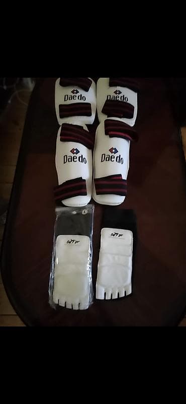 Taekvondo forması (dobok) dəsti - Rəng: ağ, yaxalıq qara haşiyəli - — 6