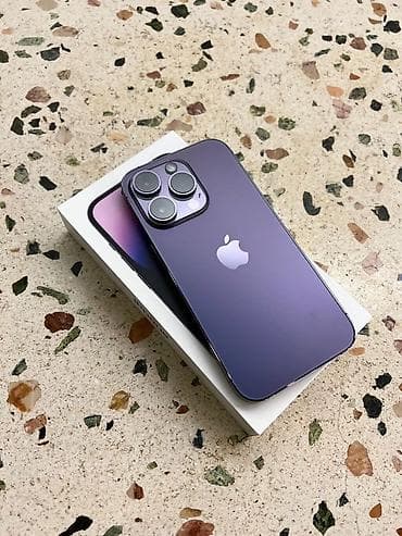 IPhone 14 Pro, 128 GB, Deep Purple, Simsiz şarj, Face ID