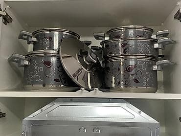 Кухонные принадлежности: Кастрюля, цвет - Серый, Нержавеющая сталь, Турция — 1