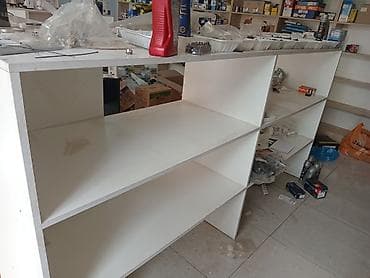 Rəf vitrinləri: Mağaza üçün vitrin rəfləri – ağ rəngdə, modul tipli 3ededdir 3u bir — 2