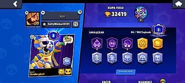 Brawl Stars hesabı – yüksək göstəricilərlə dolu oyun profili - Kupa