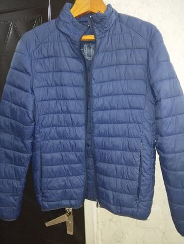 kurtka balonka: Mavi rəngli yüngül şişmə gödəkçə - Model: quilted (üfüqi tikişli) — 1