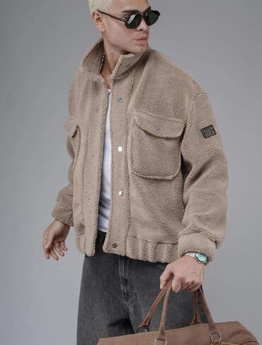 флисовые кофты бишкек: Kişi teddy üslublu jaket – bej rəng - Yumşaq, tüklü teddy/flis — 2