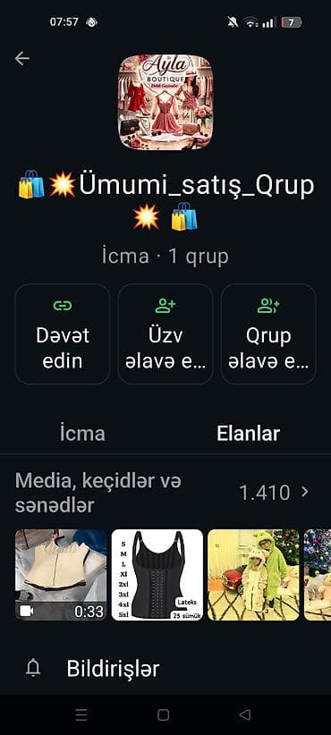 Salam xanımlar ümumi geyim qrupum var bütün bölgələrə çatdırılmamiz at lalafo.az Salam xanımlar ümumi geyim qrupum var bütün bölgələrə çatdırılmamiz