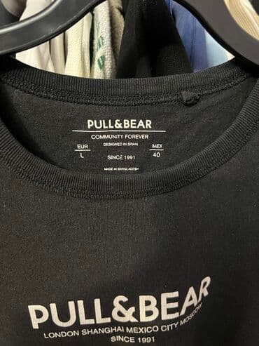 vilur kofta modelleri: Futbolka, PULL&BEAR, L, rəng - Qara — 3