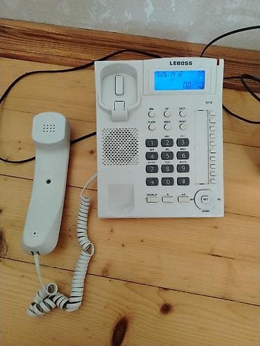 Elektronika: LEBOSS 6018 masaüstü telefon - Rəqəmsal ekran: tarix, saat və zəng — 1