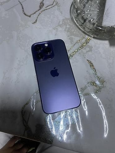 iphone 12 pro: IPhone 14 Pro, 128 GB, Deep Purple, Simsiz şarj — 1