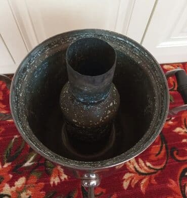 işlənmiş samovarlar: İşlənmiş Od Samovar, 7 l, Ünvandan götürmə — 2